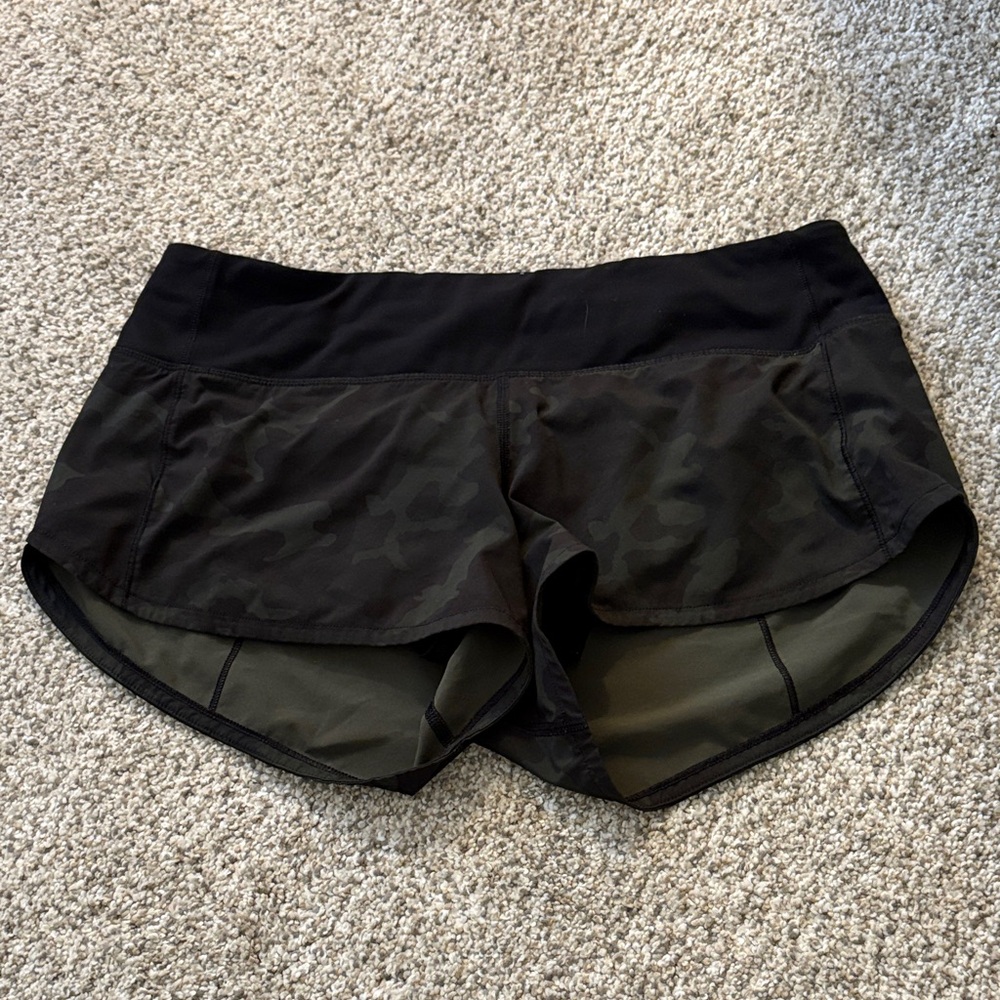 lululemon athletica Black Camo Women's Athletic Shorts